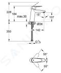 Grohe Eurodisc Cosmopolitan Pkov umvadlov batria M, chrm