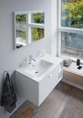 Duravit ME by Starck Asymetrick umvadlo, 830x490 mm, 1 otvor na batriu vavo, s WonderGliss, biela