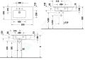 Duravit ME by Starck Asymetrick umvadlo, 83x49 cm, biela