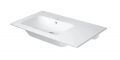 Duravit ME by Starck Um�vadlo 83x49 cm, s prepadom, bez otvoru na bat�riu, plocha na odkladanie vpravo, DuraShield, biela