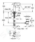 Grohe Essence Umvadlov batria s vpustom, chrm