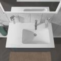 Duravit ME by Starck Asymetrick umvadlo, 83x49 cm, 1 otvor na batriu vpravo, s WonderGliss, biela