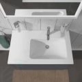 Duravit ME by Starck Asymetrick umvadlo, 830x490 mm, 1 otvor na batriu vpravo, s WonderGliss, biela