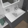 Duravit ME by Starck Asymetrick umvadlo, 83x49 cm, 1 otvor na batriu vpravo, s WonderGliss, biela