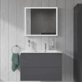 Duravit ME by Starck Asymetrick umvadlo, 83x49 cm, 1 otvor na batriu vpravo, s WonderGliss, biela