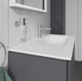 Duravit ME by Starck Asymetrick umvadlo, 83x49 cm, 1 otvor na batriu vpravo, s WonderGliss, biela