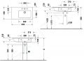 Duravit ME by Starck Asymetrick umvadlo, 83x49 cm, biela