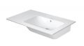 Duravit ME by Starck Um�vadlo 83x49 cm, s prepadom, bez otvoru na bat�riu, plocha na odkladanie v�avo, DuraShield, biela