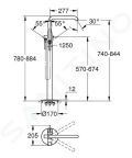 Grohe Essence Vaov batria do podlahy, chrm