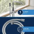 Grohe Essence Vaov batria do podlahy, chrm