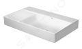 Duravit DuraSquare Umvadlo, 80x47 cm, bez prepadu, bez otvoru na batriu, prav, DuraCeram, biela