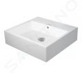 Duravit Vero Air Umvadlo nbytkov, 500x470 mm, s prepadom, bez otvoru na batriu, WonderGliss, biela