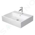 Duravit Vero Air Umvadlo, 600x470 mm, s prepadom, otvor na batriu, WonderGliss, biela