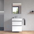 Duravit Vero Air Umvadlo, 600x470 mm, s prepadom, otvor na batriu, WonderGliss, biela