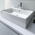 Duravit Vero Air Umvadlo nbytkov, 600x470 mm, s prepadom, otvor na batriu, WonderGliss, biela