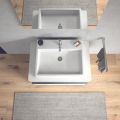 Duravit Vero Air Umvadlo nbytkov, 600x470 mm, s prepadom, otvor na batriu, WonderGliss, biela