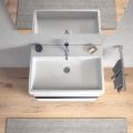 Duravit Vero Air Umvadlo, 70x47 cm, s prepadom, otvor na batriu, WonderGliss, biela