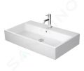 Duravit Vero Air Umvadlo, 800x470 mm, s prepadom, otvor na batriu, WonderGliss, biela