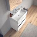 Duravit Vero Air Umvadlo, 80x47 cm, s prepadom, otvor na batriu, biela