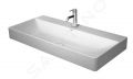 Duravit DuraSquare Umvadlo nbytkov 100x47 cm, s 1 otvorom na batriu, DuraCeram, s WonderGliss, alpsk biela
