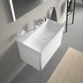 Duravit DuraSquare Umvadlo, 800x470 mm, bez prepadu, s otvorom na batriu, DuraCeram, WonderGliss, biela