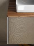Duravit DuraSquare Um�vadlo na dosku, 80x47 cm, bez prepadu, s otvorom na bat�riu, DuraCeram, biela
