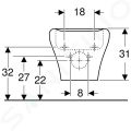 Geberit myDay Zvesn bidet, 360x540 mm, s KeraTect, biely