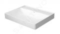Duravit DuraSquare Umvadlov misa, 60x47 cm, bez prepadu, bez otvoru na batriu, DuraCeram, WonderGliss, biela