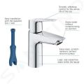 Grohe QuickFix Start Umvadlov batria s vpustom Push-Open, chrm