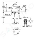 Grohe QuickFix Start Umvadlov batria s vpustom Push-Open, studen tart, chrm