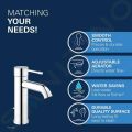 Grohe Essence Umvadlov batria s vpustom, chrm