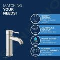 Grohe Essence Pkov umvadlov batria s vpusou, supersteel