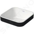 Duravit Happy D.2 Plus Umvadlov misa zpustn, 40x40 cm, bez prepadu, biela/antracit mat