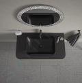Duravit Happy D.2 Plus Umvadlov misa zpustn, 60x40 cm, bez prepadu, WonderGliss, antracit mat