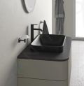 Duravit Happy D.2 Plus Umvadlov misa zpustn, 60x40 cm, bez prepadu, WonderGliss, antracit mat