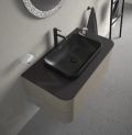 Duravit Happy D.2 Plus Umvadlov misa zpustn, 60x40 cm, bez prepadu, WonderGliss, antracit mat