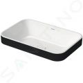 Duravit Happy D.2 Plus Umvadlov misa zpustn, 60x40 cm, bez prepadu, biela/antracit mat