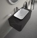Duravit Happy D.2 Plus Umvadlov misa zpustn, 60x40 cm, bez prepadu, biela/antracit mat
