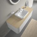 Duravit Happy D.2 Plus Umvadlo na dosku, 500x400 mm, s prepadom, s otvorom na batriu, WonderGliss, biela