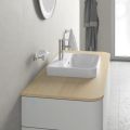 Duravit Happy D.2 Plus Umvadlo na dosku, 500x400 mm, s prepadom, s otvorom na batriu, WonderGliss, biela