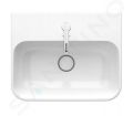 Duravit Happy D.2 Plus Umvadlo na dosku, 50x40 cm, s prepadom, s otvorom na batriu, biela