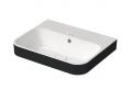 Duravit Happy D.2 Um�vadlo na dosku, 50x40 cm, s prepadom, bez otvoru na bat�riu, s v�pus�ou, antracit/biela
