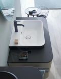 Duravit Happy D.2 Plus Umvadlo na dosku, 600x460 mm, s prepadom, s otvorom na batriu, WonderGliss, biela