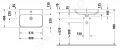 Duravit Happy D.2 Plus Umvadlo na dosku, 60x46 cm, s prepadom, s otvorom na batriu, WonderGliss, biela