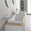 Duravit Happy D.2 Plus Umvadlo na dosku, 600x460 mm, s prepadom, s otvorom na batriu, WonderGliss, biela