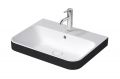 Duravit Happy D.2 Um�vadlo na dosku, 60x46 cm, s prepadom, otvor na bat�riu, s v�pus�ou, antracit/biela