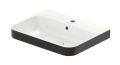 Duravit Happy D.2 Um�vadlo na dosku, 60x46 cm, s prepadom, otvor na bat�riu, s v�pus�ou, antracit/biela