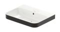 Duravit Happy D.2 Um�vadlo na dosku, 60x46 cm, s prepadom, bez otvoru na bat�riu, s v�pus�ou, antracit/biela