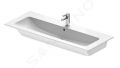 Duravit ME by Starck Nbytkov umvadlo, 123x49 cm, s 1 otvorom na batriu, s WonderGliss, biela