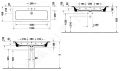 Duravit ME by Starck Nbytkov umvadlo, 123x49 cm, s 1 otvorom na batriu, s WonderGliss, biela